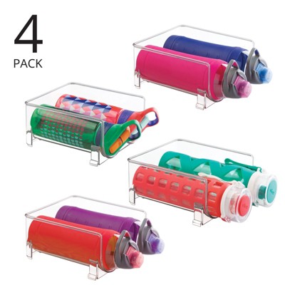 Clear Plastic Stackable Water Bottle Storage Rack