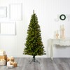Nearly Natural 6.5-ft Green Valley Pine Artificial Christmas Tree with 300 Warm White LED Lights and 579 Bendable Branches - 4 of 4