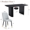 9-Piece Dining Set with MDF Table and 8 Chairs with PU Cushions - 4 of 4