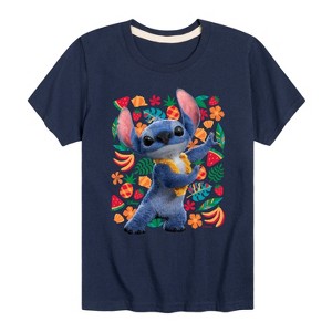 Boys' - Lilo And Stitch - Hula Dancing Short Sleeve Graphic T-Shirt - 1 of 3