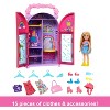 Barbie Chelsea Doll & Closet Toy Playset with Clothes & Accessories Set 17pc - 3 of 4