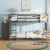 Polibi Space-Saving Twin or Full Bunk Bed with Reversible Ladder and Storage Space - 2 of 4