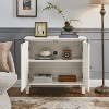 GDFStudio Duarne Mid-Century Modern 33.58" Storage Cabinet with Double-Door and Adjustable Shelf - 2 of 4