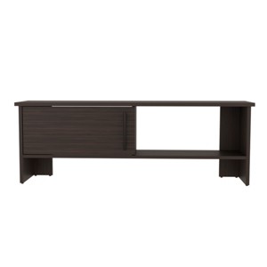 GlasFlength TV Stands and Consoles TV Console Table TV Center TV Stand with Storage Shelves for Living Room, Brown, 12.2"*47.4"*47.4" - 1 of 4