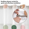 Americanflat 72x75 Hookless Shower Curtain - Polka Dot Green Orange Pink Shower Curtain with Sheer Panel, Snap-In Liner, and Grommets - 3 of 4