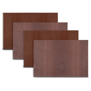 Dainty Home Lucerne Reversible Premium Vegan Leather 12" x 18" Placemats Set of 4 - 1 of 2