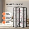 VEVOR Room Divider, 4 Panel Japanese Room Divider Screen, Wood Folding Privacy Screen Indoor, Partition Portable Decoration Dividers Brown+White - 3 of 4
