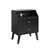 2 Drawer Milo Mid-Century Modern Nightstand with Angled Top - Prepac - 2 of 4