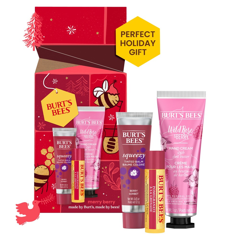 burt's bees merry berry lip balm gift set