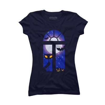 Junior's Design By Humans Halloween Mood By CuckooParrot T-Shirt