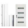 MAYEERTY New Design Fiberglass Composite Door Right Hand Inswing Entrance Door White Exterior Front Entry Doors with 4-9/16 Frame - 2 of 4