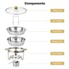 GustoWave 5QT Chafing Dishes for Buffet, Round Stainless Steel Food Warmers with Glass Lids, for Parties, Catering, 2 Set - 4 of 4