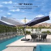 PURPLE LEAF Deluxe Aluminum Outdoor Patio Umbrella Square Cantilever Umbrellas - 4 of 4
