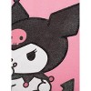 Kuromi Glitter Print Crew Neck Short Sleeve Pink Unisex Adult T-shirt - 3 of 4