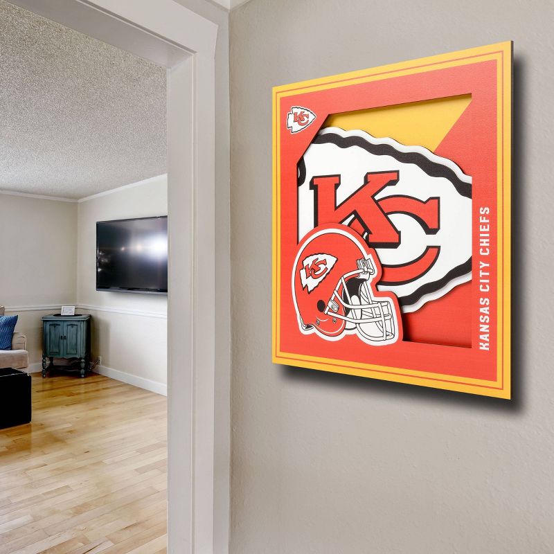 NFL Kansas City Chiefs 3D Logo Series Wall Art - 12&#34;x12&#34;, 3 of 5
