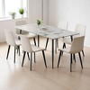 Set of 4 Modern Dining Chairs, Faux Leather Upholstered Seat, Metal Legs, Waterproof Side Chairs for Kitchen, Dining Room, Living Room - 2 of 4