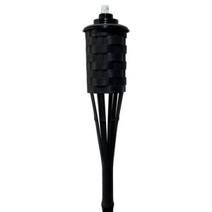 Patio Essentials 61.02" Patio Eco Weave Plastic Outdoor Torch Black - 1 of 2