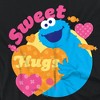 Women's Sesame Street Valentine's Day Sweet Hugs With Cookie Monster Loose T-Shirt - 2 of 4