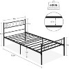 Bed Frame, Metal Bed Frame with Headboard and Footboard, Noise Free Platform Bed Frame with Strong Slats Support, Under Bed Storage - 2 of 4