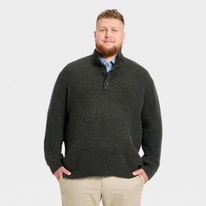 Men's Mock Neck Button Sweater - Goodfellow & Co™ - 1 of 3