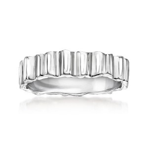 Ross-Simons Sterling Silver Ridged Ring - 1 of 4