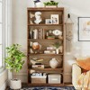 Gulches 6-Tier Bookshelf, 70" Wood Bookcase with Storage Shelves - 2 of 4