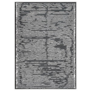 Coolmee Washable Modern Stripe Carpet Non Slip Soft Rubber Backed Rug,Low Pile Area Rug for Bedroom Office DiningRooBeige - 1 of 4