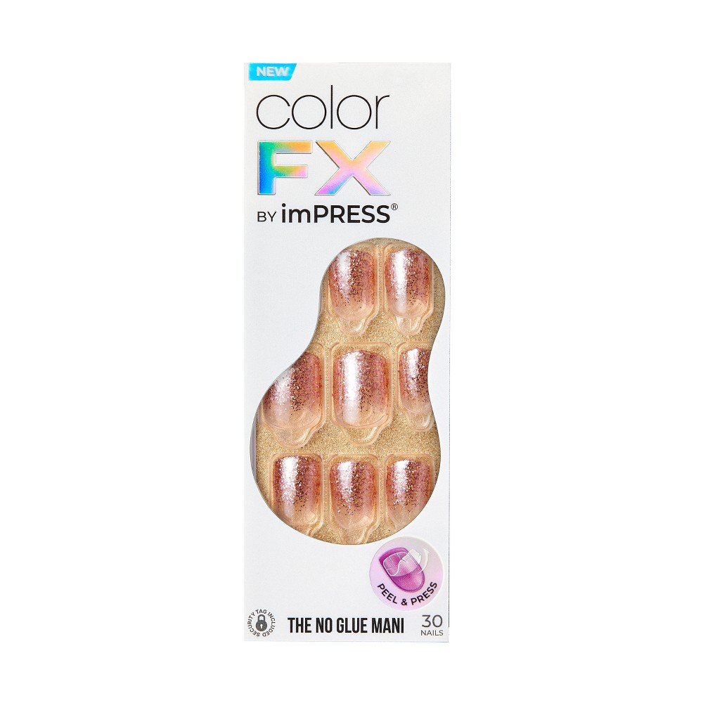 Photos - Manicure Cosmetics KISS Products imPRESS Color FX Fake Nails - Dimension - 33ct