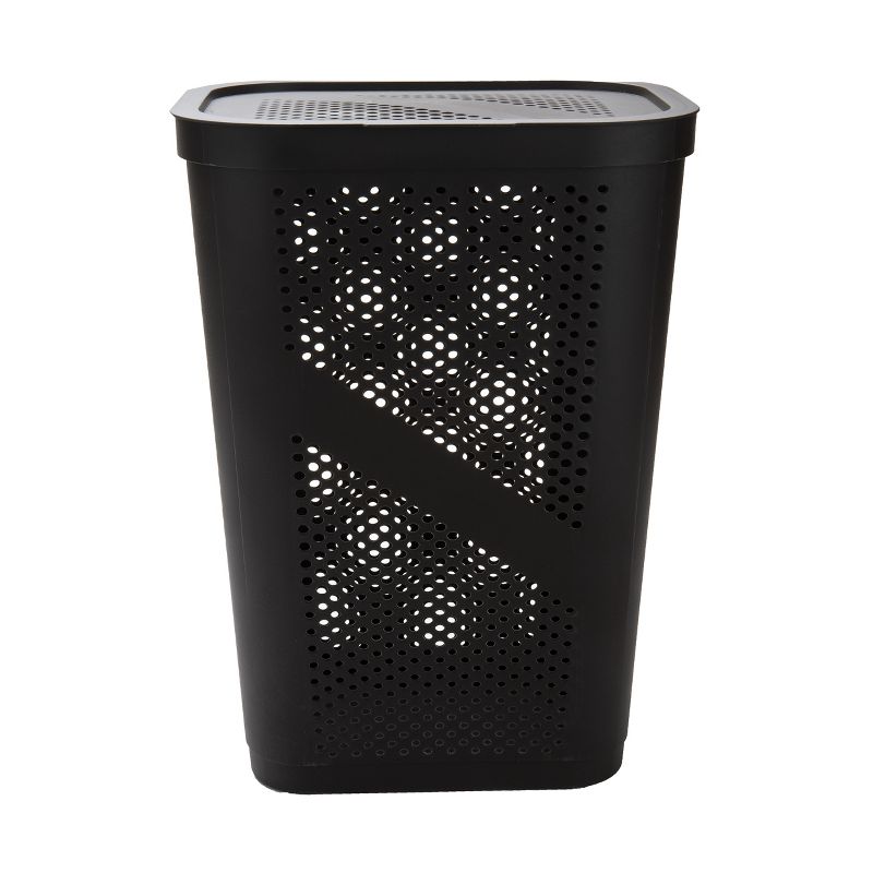 Mind Reader Perforated Plastic Hamper with Lid 60 Liter/16 Gallon, 1 of 7