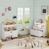 Kids Bookshelf, Toy Storage Organizer with Movable Drawer, Children Bookcase with Crossbar - 4 of 4