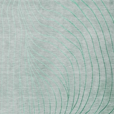 HomeRoots 8' X 10' Mint Green And Silver Abstract Washable Indoor Outdoor Area Rug