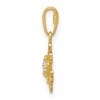 Black Bow Jewelry 14k Yellow Gold & Cubic Zirconia Snowflake Charm or Pendant, 8mm - 2 of 4