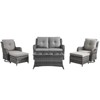 POCASSY 6 Piece Rattan Sofa Seating Group with Cushions - 3 of 4