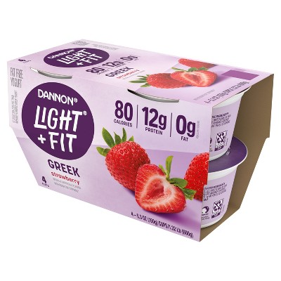 Light + Fit Nonfat Gluten-Free Strawberry Greek Yogurt - 4ct/5.3oz Cups_3