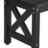 Arceso HDPS Outdoor Bench with Crossed Legs, Outdoor Benches Weatherproof 2-Person Backless, All-Weather Heavy-Duty Garden Bench, Lawn and Backyard - 3 of 4