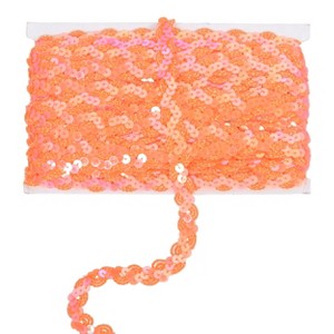Sequin Braid Trim, 0.6 Inch Wave Sequin Strip, Glitter Metallic Paillette Sequin Ribbon, Sewing DIY Bling Fabric, 27 Yards - 1 of 4