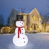VINGLI Snowman Outdoor Christmas Decorations with 90 LED Lights, Lighted Snowman with Top Hat Holiday Ornaments Yard Decor-4 FT - 3 of 4