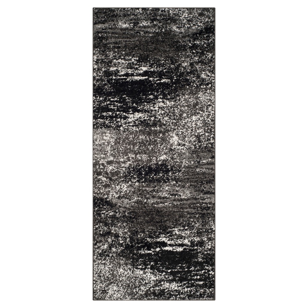 Nykko Accent Rug - Silver/Black (2'6inx6') - Safavieh