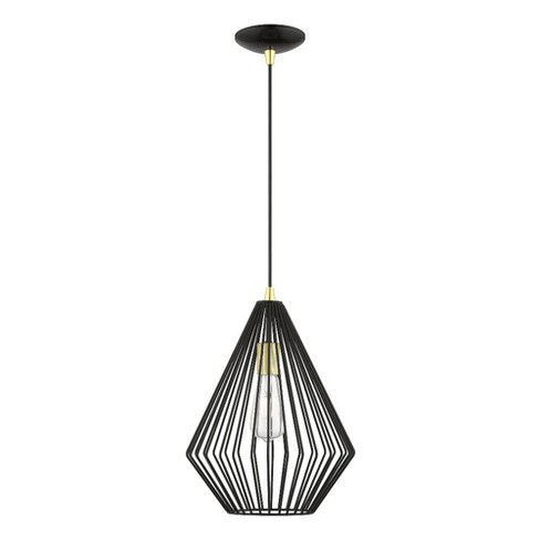 Livex Lighting Linz 1 - Light Pendant in  Shiny Black/Polished Brass - image 1 of 2