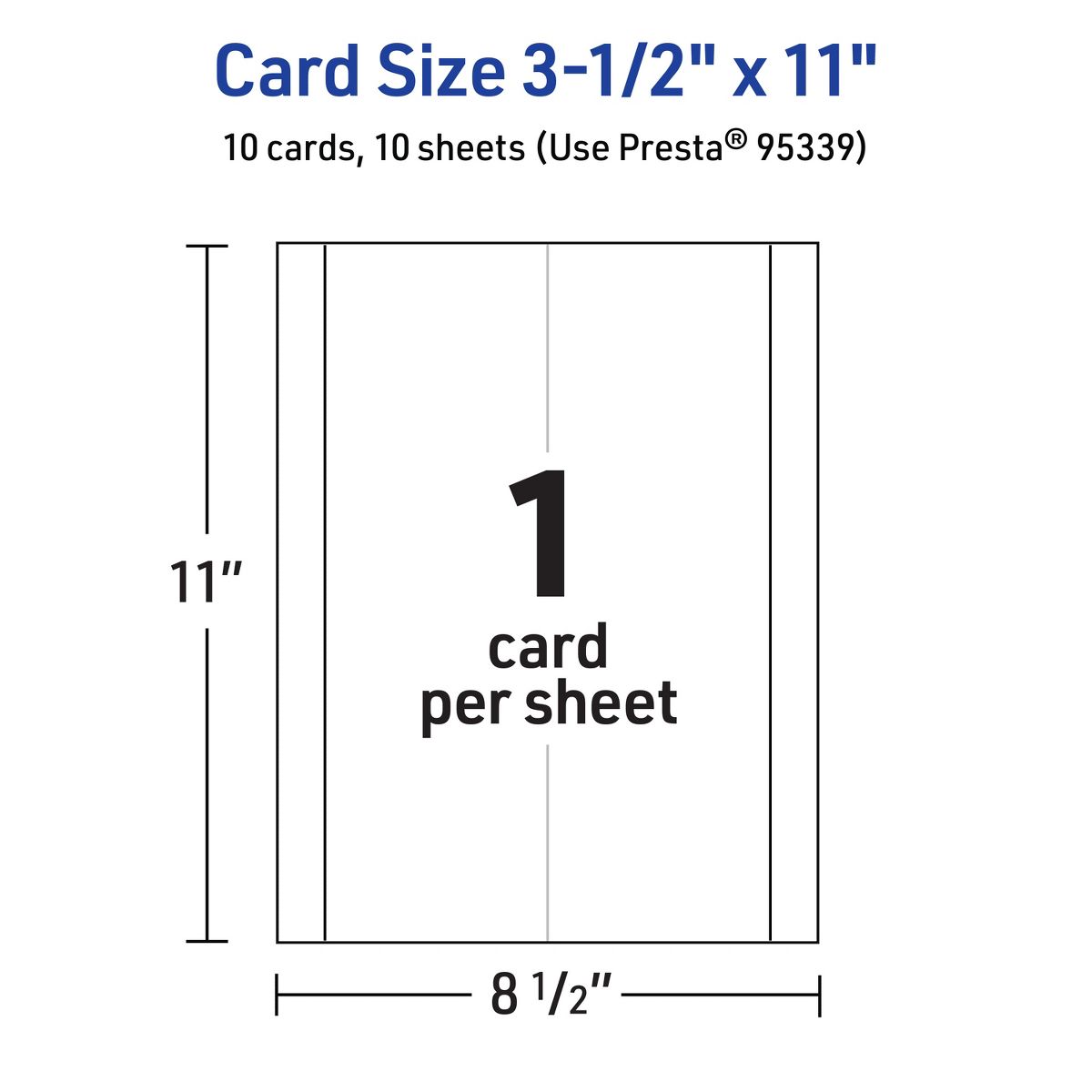 Avery Glossy White Tent Cards, 3-1/2" x 11" Rectangle - thumbnail 5