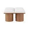 Meridian Furniture,Pavilion Cream Boucle Fabric Bench - 2 of 4