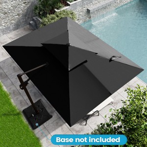 Crestlive Products 9'X10.5' Double Top Patio Cantilever Umbrella UV30+ Outdoor 360° Rotation 6 Heights Adjustable Offset Umbrella - 1 of 4