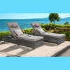 Mshliw Outdoor Chaise Lounge Chair Set of 2 with Cushions and Adjustable Backrest – Foldable PE Rattan Recliners for Patio, Poolside, Garden - 3 of 4