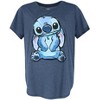 Jerry Leigh Women's  Disney Stitch Tunic Short Sleeve - 4 of 4