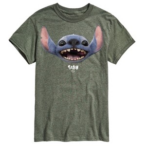 Men's - Lilo and Stitch - Stitch Face Oversized- Men's Short Sleeve Graphic T-Shirt Short Sleeve Graphic T-Shirt - 1 of 4