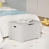 Homhougo Storage Chest, Wooden Storage Bench with Safety Hinge, Easy Assembly, Large Toy Chest for Entryway - 3 of 4