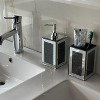 Chery Life Ambrose Exquisite 2 Piece Square Soap Dispenser and Toothbrush Holder, Black - 3 of 4
