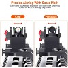 iMountek"45° Offset Flip-Up Fiber Optic Tactical Sights with Red/Green Dots for Picatinny/Weaver Rails"Black - 3 of 4