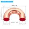 Unique Bargains Copper HVAC Air Conditioner 180 Degree Bend Sweat End Solder Elbow Pipe Fitting Rose Gold 4 Pcs - 2 of 4