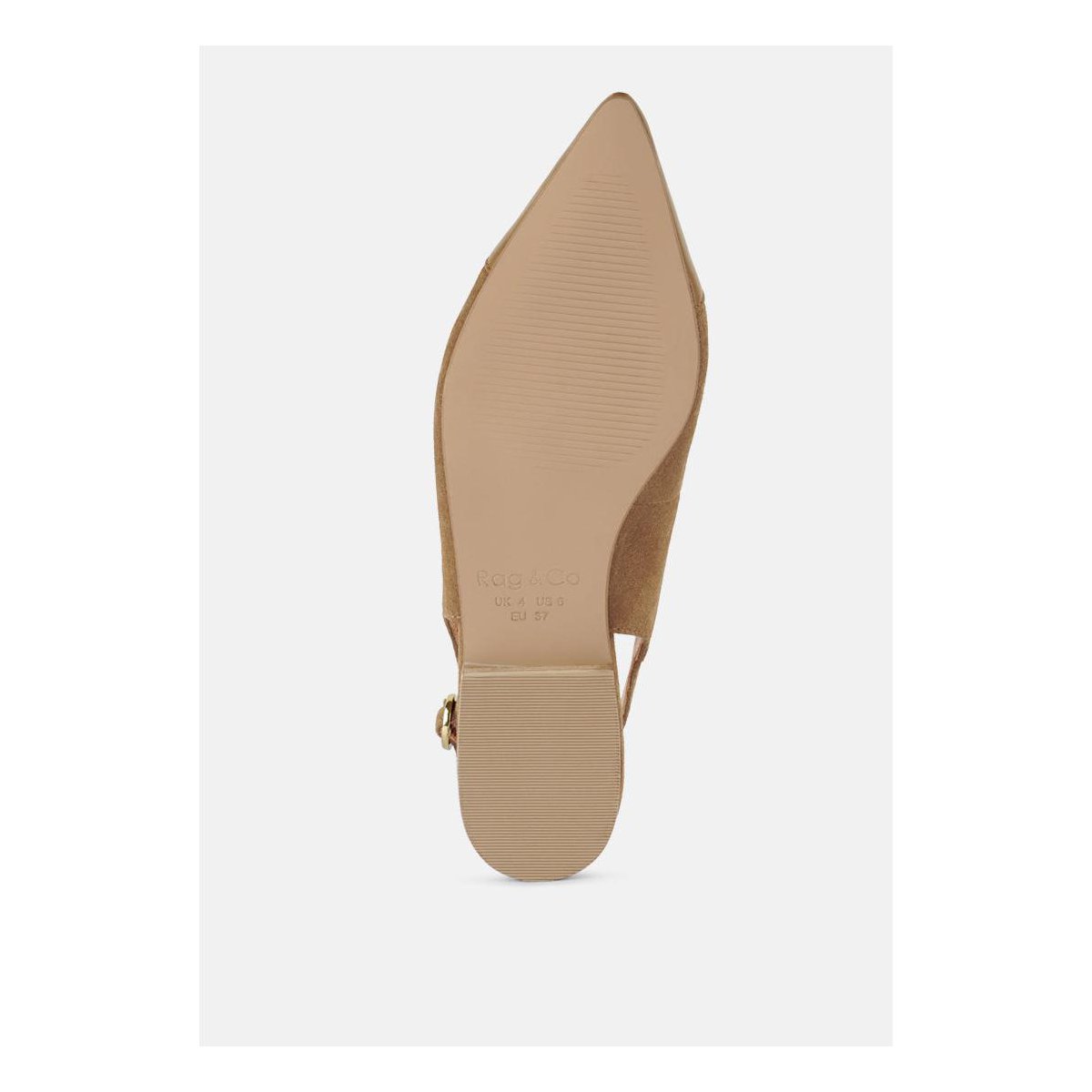 Обувь Rag & Co Womens Uwaha Genuine Leather & Real Suede Slingback Flats 9 — фото 5